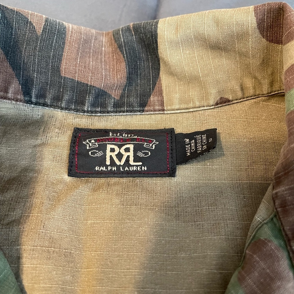 RRL Ralph Lauren Military Inspired Ripstop Camo Overshirt Workshirt-MEN-S - Picture 4 of 10